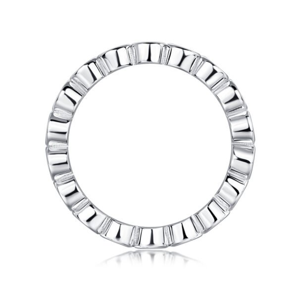 Diamond Ring Luxury Fashion Set Moissanite Silver Ring - Image 3