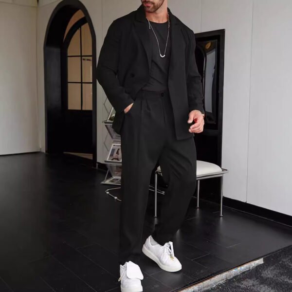 Spring And Autumn Personality Trend Loose Men's Suit - Image 5
