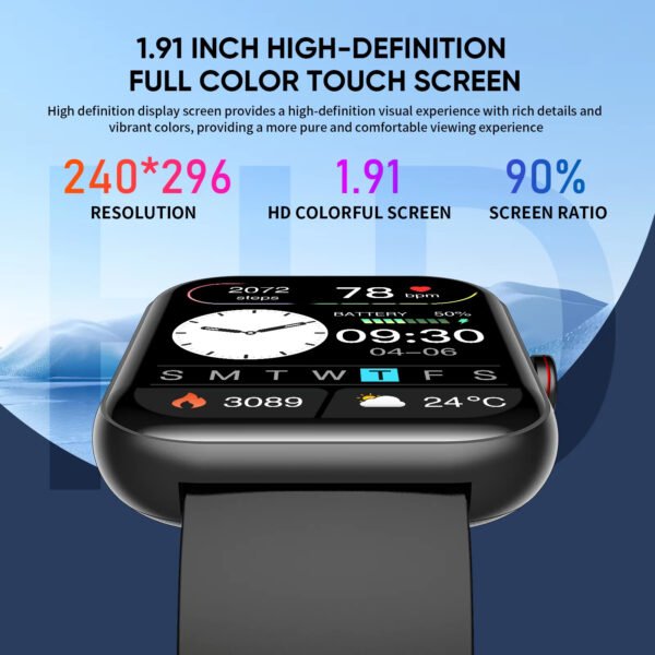 A221 Big Screen Men Smart Watch BT Call AI Voice Sport Watch Fitness Tracker Waterproof Women Smartwatch Men - Image 6
