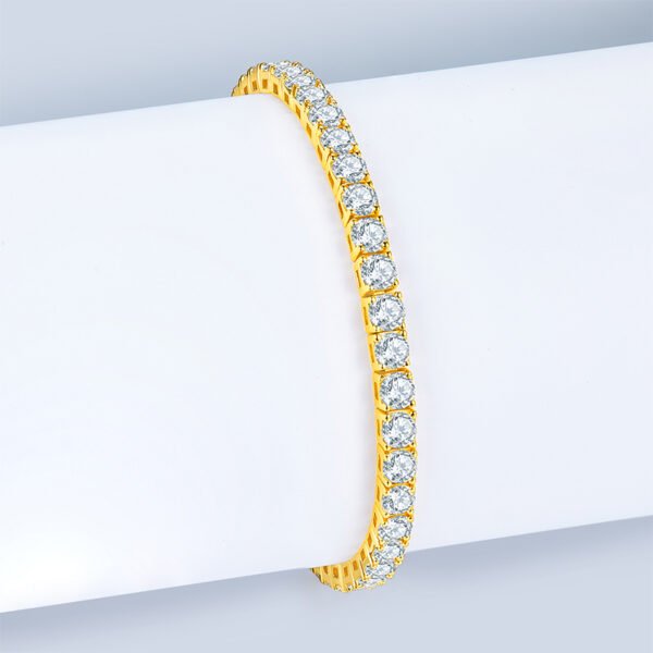 Unique Luxury Fashion Mosan Diamond S925 Silver Bracelet - Image 2