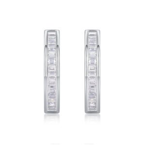 The Dawn Of Luxury Fashion Diamond Earrings Earrings Studded With Mosan Diamond Silver Jewelry