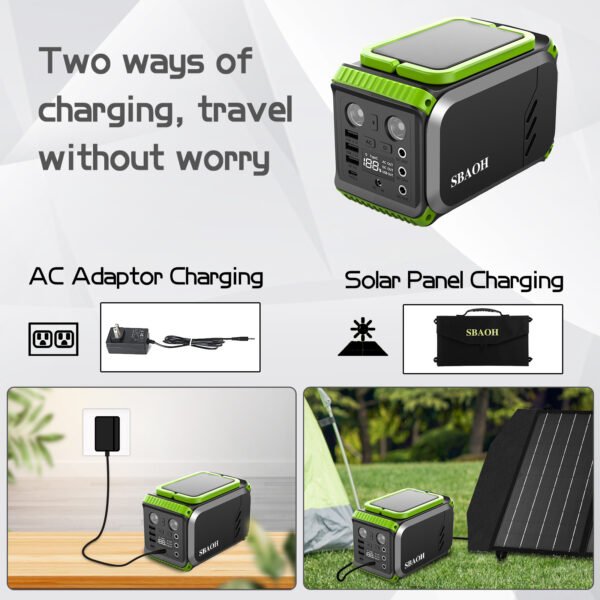 110V Camping Power Station,148Wh 200 W Solar Generator,40000mAh Emergency Power Supply Home Battery Backup For Camping - Image 9