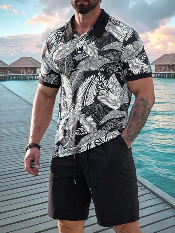 3D Digital Printing Men's Casual Loose Shirt Shorts - Image 10