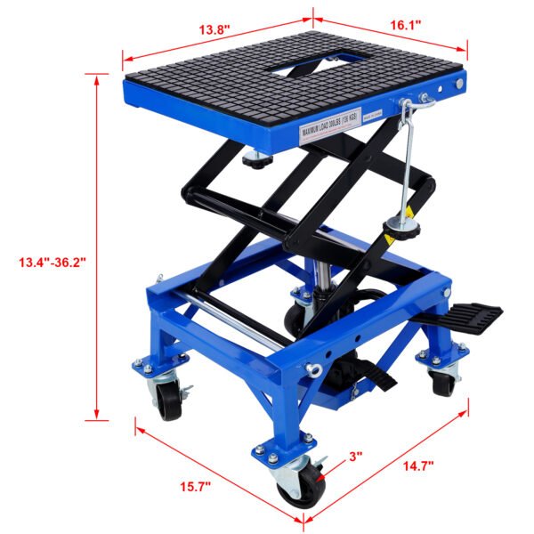 Metal Jack Lifting Foot Pedal Wheels - Image 4
