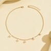 Elegant Gold-Tone Pearl Drop Anklet -  Stylish And Dainty Foot Jewelry - Image 2