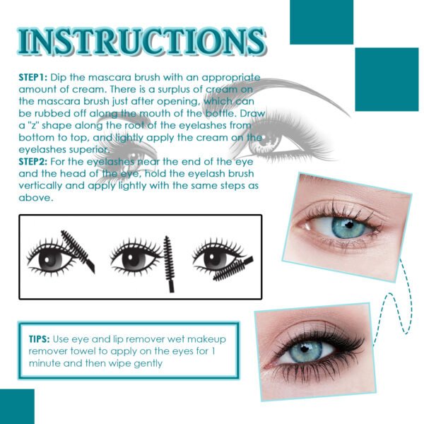 Mascara Liquid Lash Extensions, Liquid Lash Extensions Mascara,Premium Waterproof Smudge-proof Natural No Clumping Smudging Lasting All Day - Image 9