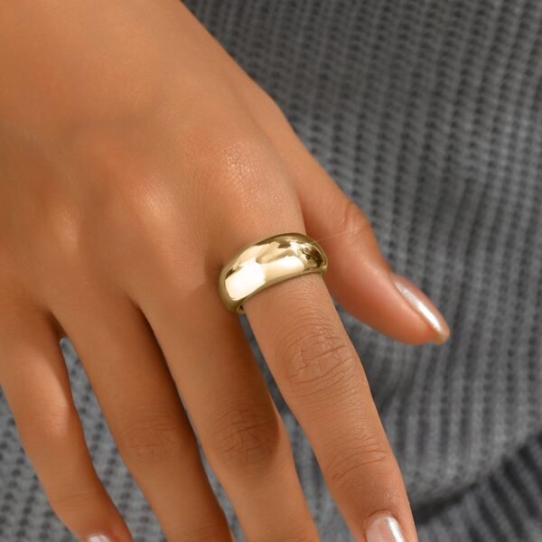 14K Gold Plated Dome Ring - Image 2