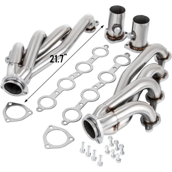 VEVOR Exhaust Header Set 1 Exhaust Turbo Headers, Stainless Steel Exhaust Manifold Headers, Shorty Engine Conversion LS Swap Exhaust Headers For Chevy LS1 LS2 LS3 LS6 LS10 SUV Truck Car - Image 6