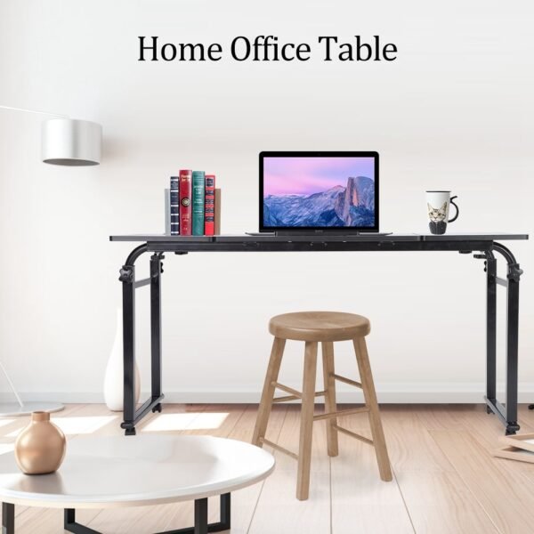 Adjustable Laptop Cart Mobile Computer Desk Overbed Writing Table with Wheels 02# - Image 3