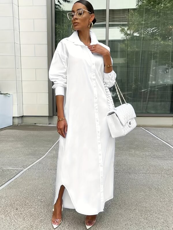 Long-sleeved Casual Shirts And Dresses With Multiple Wear Methods. - Image 6