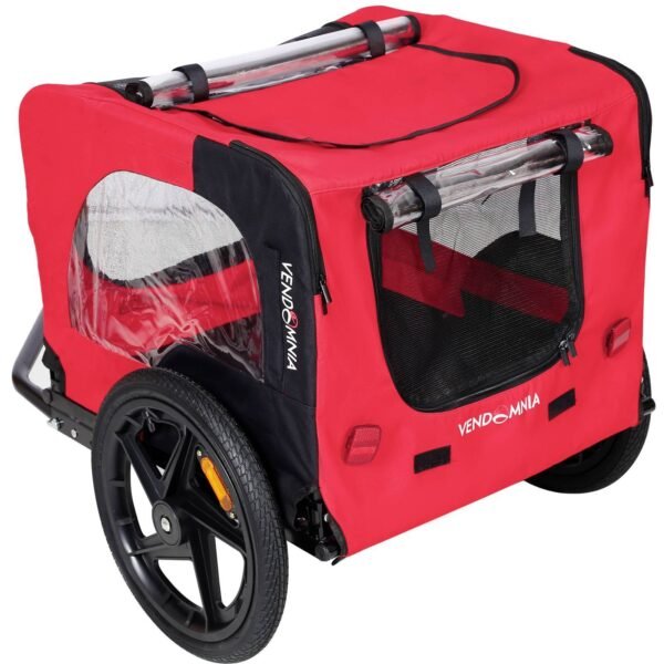 Bicycle Trailer For Pets Outdoor Foldable Dog Trailer With Reflectors - Image 9