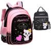 Kids School Cute Cat Print Backpack - Image 6