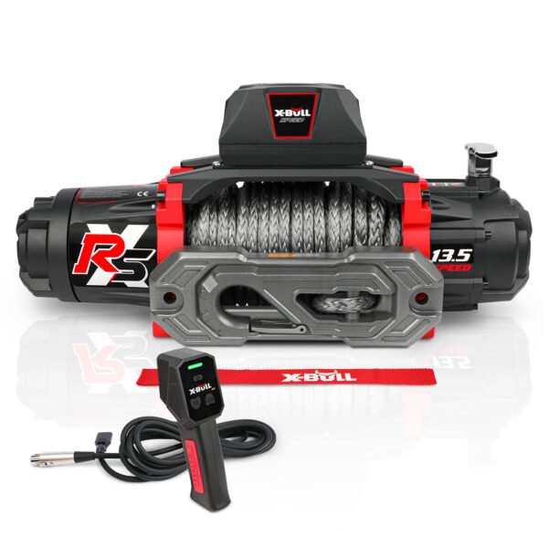 X-BULL 13500 Lb Winch Load Capacity Electric Winch - 12V DC Power Supply For Off-Road Trailers, 2-in-1 Wireless Remote Control, 13500 XRS Series - Image 3