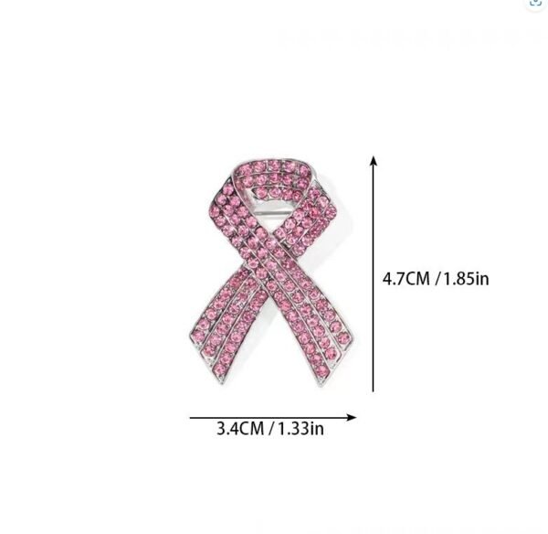 2pc Full Diamond Red Ribbon Alloy Brooch - Image 6