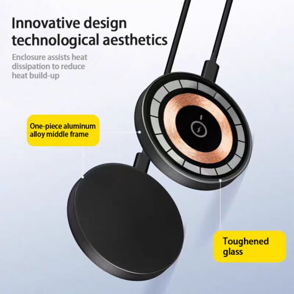 Qi2 Wireless Charger 15W Magnetic Wireless Fast Charging Is Suitable For 12-16PG Mobile Phone Models. Support Temu Us - Image 4