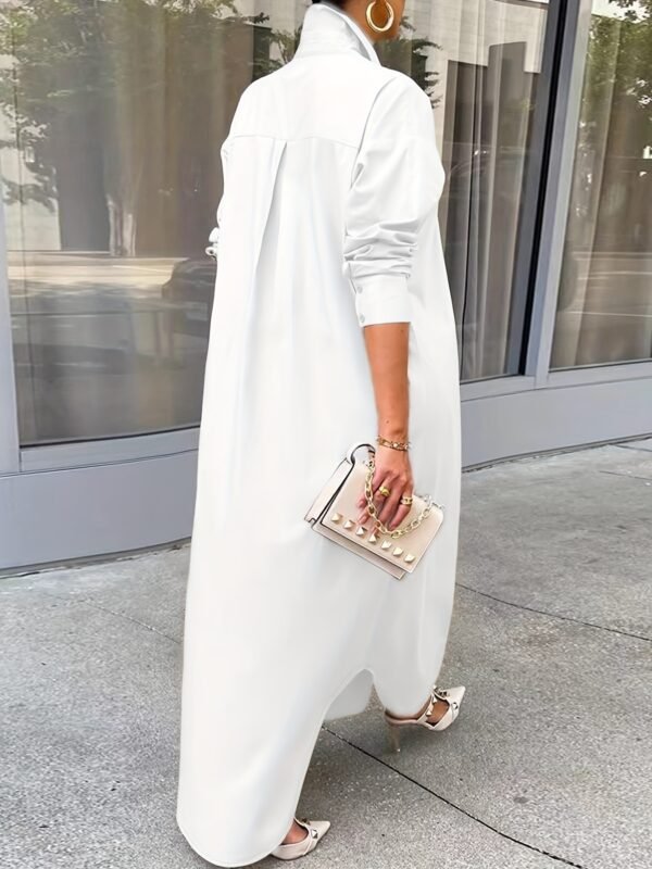 Long-sleeved Casual Shirts And Dresses With Multiple Wear Methods. - Image 7