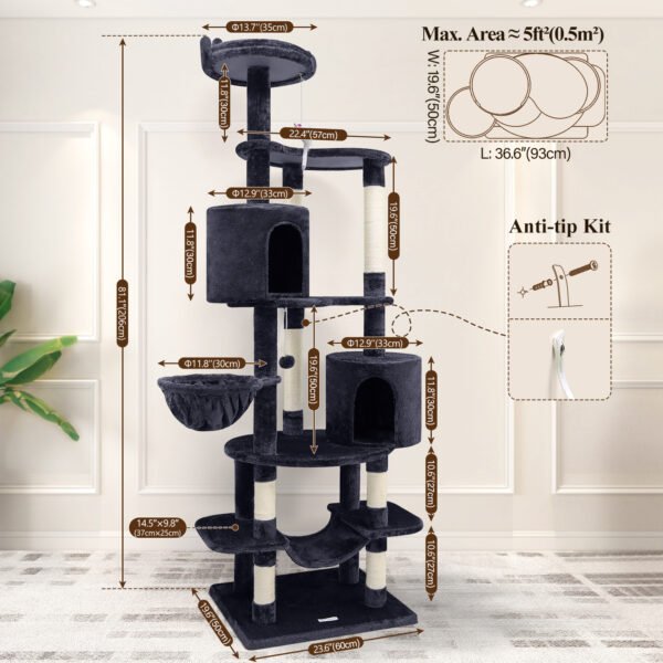 81 Inch Cat Climbing Rack - Image 7