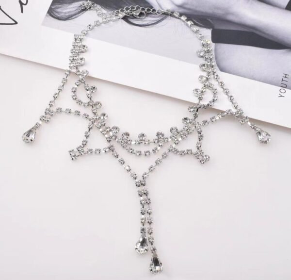 2025 New High End Design Full Diamond Water Diamond Necklace - Image 3