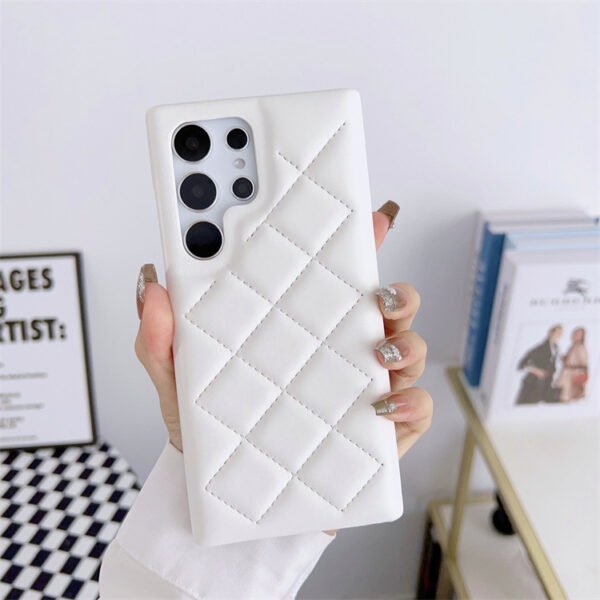 Diamond Plaid Phone Case Leather Phone Protective Case - Image 4