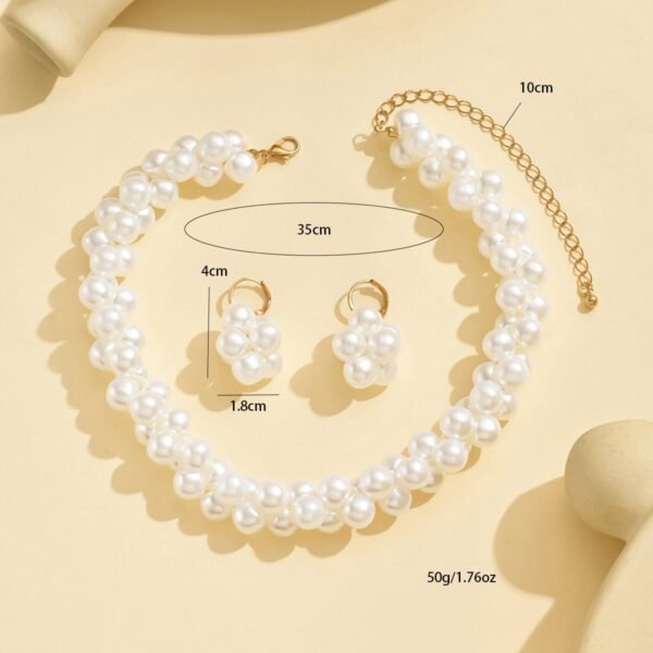 Elegant 14K Gold Pearl Jewelry Set -  Timeless Elegance For Any Occasion - Image 3
