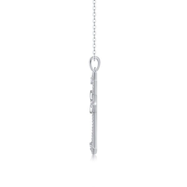 Backup Force Luxury Fashion Diamond Pendant Necklace Set With Mosan Diamond Silver Ornaments - Image 9