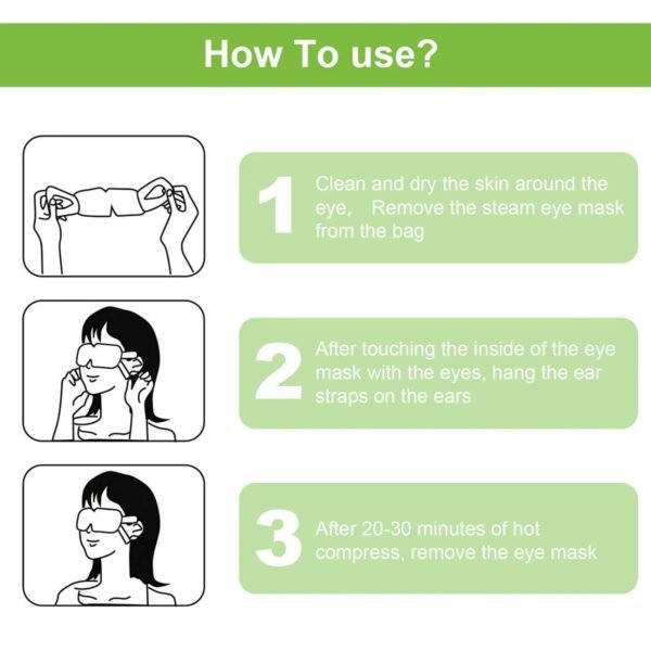 5PCS Steam Eye Mask, No Scent, Self-Heating Eye Mask, Eye SPA Mask, Relieve Eye Strain Fatique, Dark Circles, Puffiness - Image 6