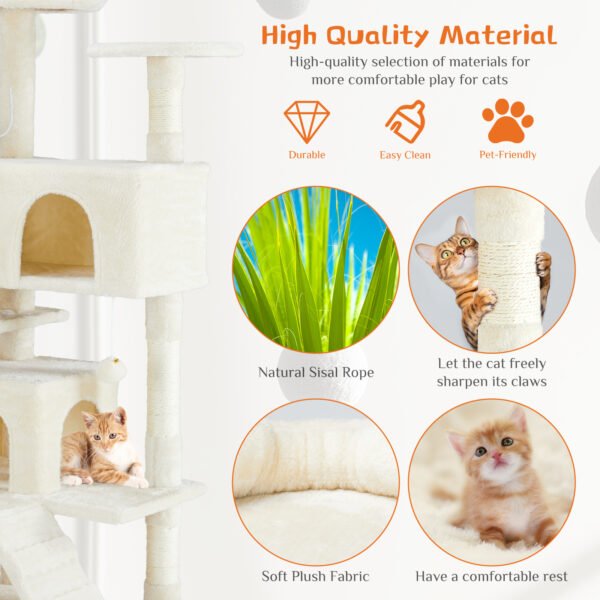 Multi Functional Cat Treehouse Cat Climbing Frame - Image 3