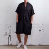 Men's Stand Collar Single Breasted Jumpsuit - Image 5