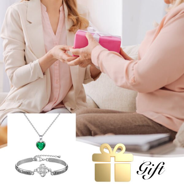 Sisters Friendship Theme Silver Bracelet - Image 8