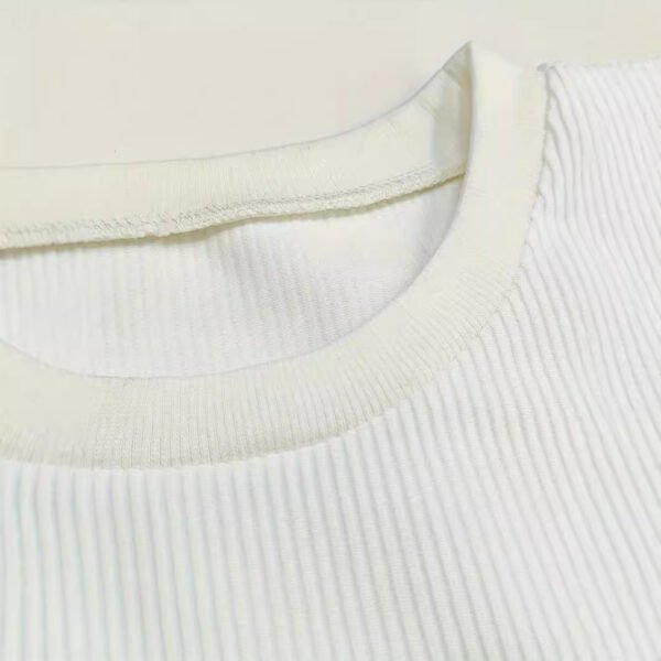 European And American Slim Fit Round Neck Pullover Short Sleeve Trousers Two-piece Set - Image 3