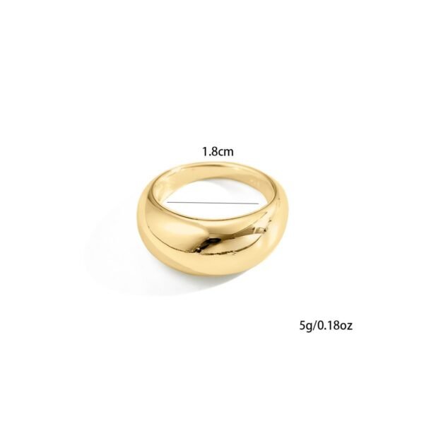 14K Gold Plated Dome Ring - Image 3