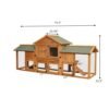 Oversized Rabbit Cage With 2 Running Spaces Small Animal Habitat - Image 5