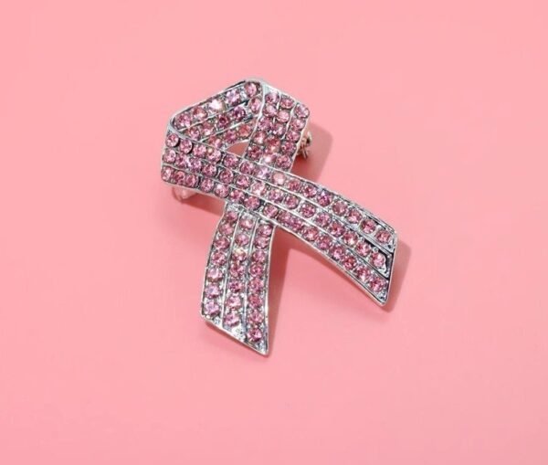 2pc Full Diamond Red Ribbon Alloy Brooch - Image 4