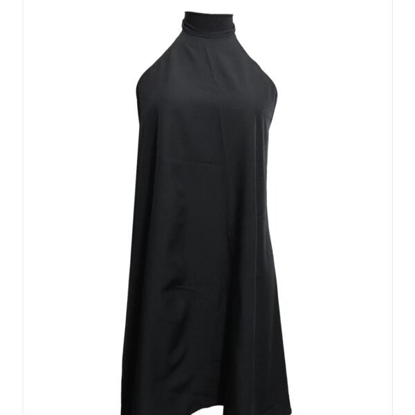 Women's Solid Color Neck Hanging Black Sexy Dress - Image 2