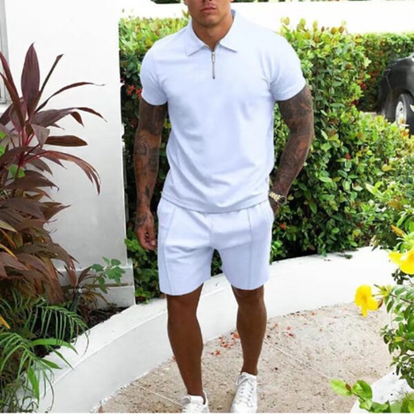 Men's Short-sleeved Shorts Casual Suit Two-piece Suit - Image 9