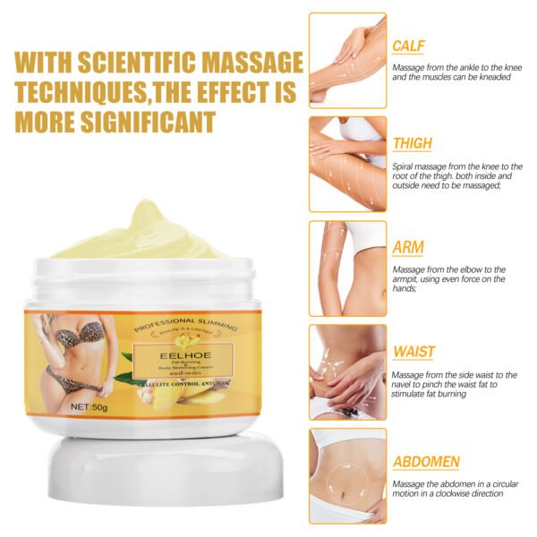EELHOE Ginger Weight Loss Cream Slimming Fat Burning Body Weight Loss Cream - Image 4