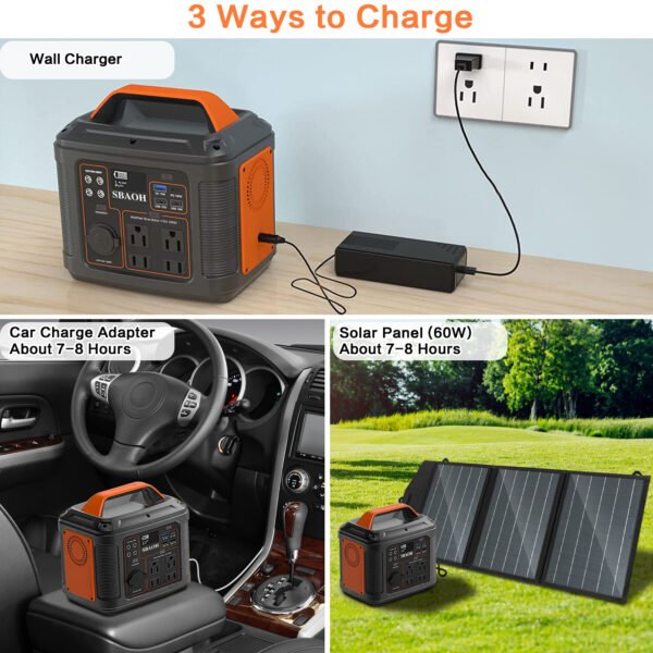 US Plug Portable Power Station P302,300W 296Wh Backup Lithium Battery,Solar Generator For Home And Outdoor Emergency Power Supply,Solar Panel Is Not Included - Image 2