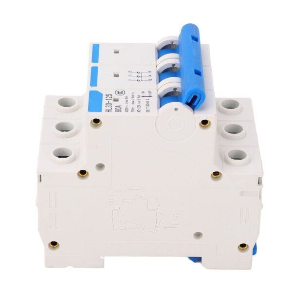 Disconnecting Switch Miniature Circuit Breaker PC Flame Retardant 3 Poles DIN Rail Mount Circuit Breaker 400V 80A - Image 5