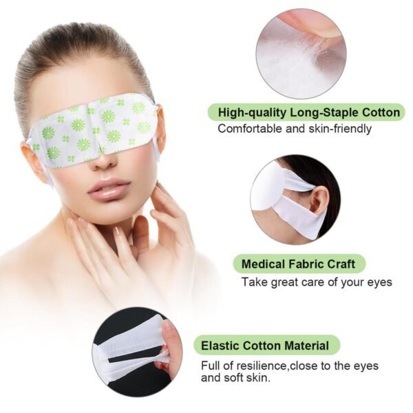 5PCS Steam Eye Mask, No Scent, Self-Heating Eye Mask, Eye SPA Mask, Relieve Eye Strain Fatique, Dark Circles, Puffiness - Image 4