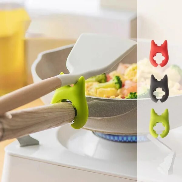 Multifunctional Spatula Holder Silicone Anti-overflow Spoon Holder Cooking Pot Anti-scalding Clip Kitchen Gadgets - Image 3