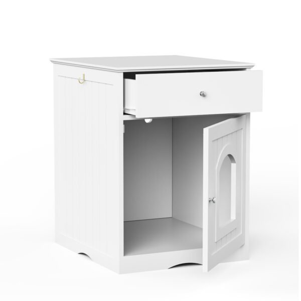 Wooden Pet House Litter Box Fence With Drawers - Image 9