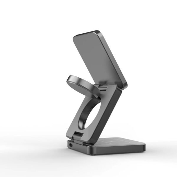 Magnetic 15W Foldable 3-in-1 Wireless Charging Station For IP Devices - Image 7