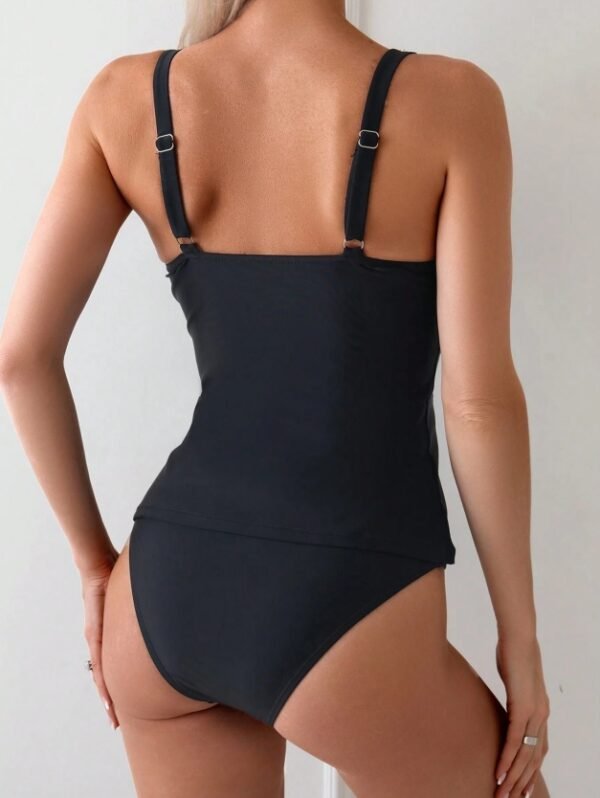 Women's Two-piece Casual Swimsuit P237 Black - Image 5