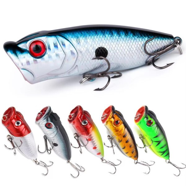 22pcs 1set Hard Lure Bait Soft Frog Popper Minnow Pencil VIB Luminous Lure Kit Durable Hooks Realistic Action Ideal - Image 6