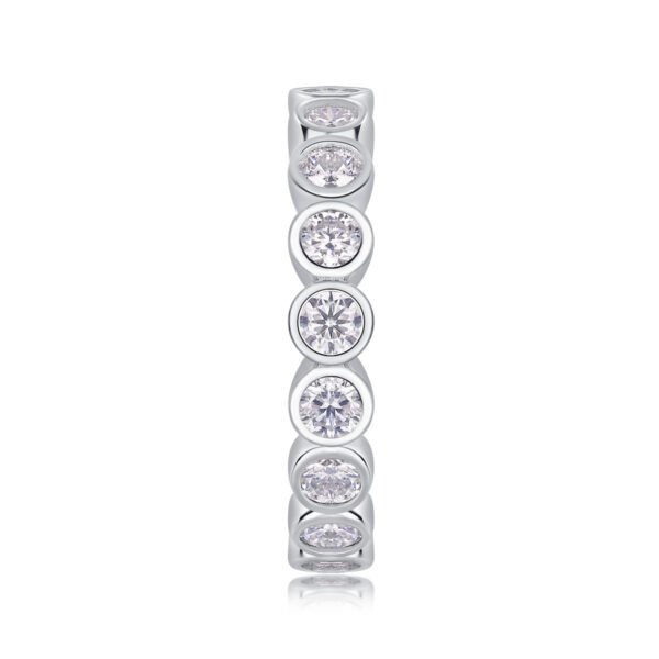 Diamond Ring Luxury Fashion Set Moissanite Silver Ring - Image 2