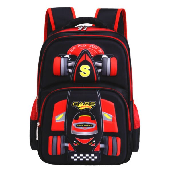Three Dimensional Car Boys Primary School Trolley School Bag - Image 3