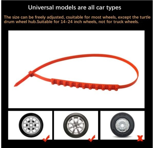 30PCS Cars Emergency Skid Chain, General Purpose Cars With Suv Trucks Do Not Hurt The Tire Tire Snow Skid Chain, Safety Protection, Easy To Cope With A Variety Of Harsh Sections - Image 5