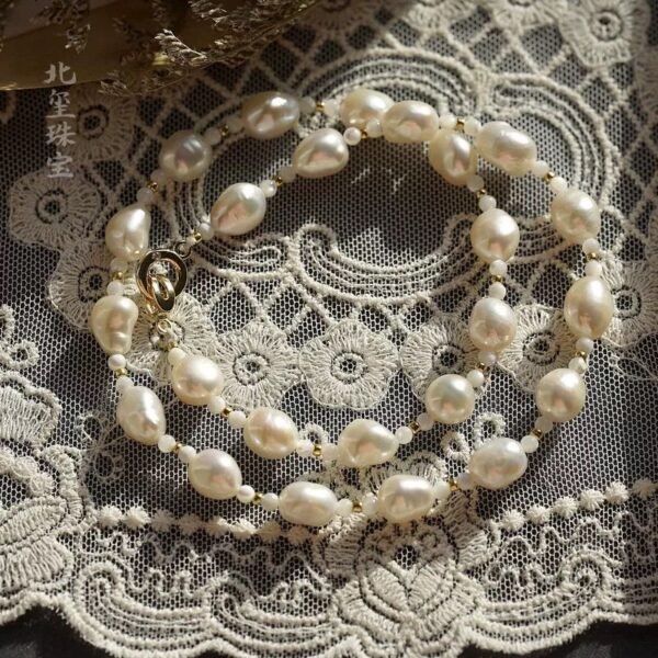 Elegant Double-Layer Pearl Necklace Set - Stylish  And Feminine Jewelry For Young Women - Image 2
