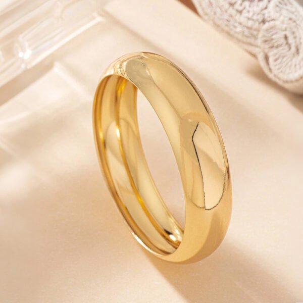 1pcs Fashionable And Personalized Smooth Copper Plated 18k Bracelet, Suitable For Daily Wear During Festivals And Gatherings - Image 4