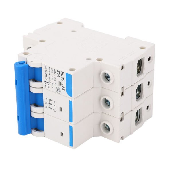 Disconnecting Switch Miniature Circuit Breaker PC Flame Retardant 3 Poles DIN Rail Mount Circuit Breaker 400V 80A - Image 8